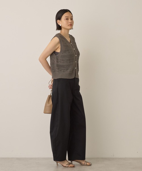 AMERICAN HOLIC（アメリカンホリック）の「ワイドエッグチノパンツ（チノパンツ・レディース・ライトベージュ/ブラック・マルチサイズ）」の9枚目の写真