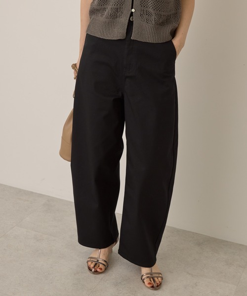 AMERICAN HOLIC（アメリカンホリック）の「ワイドエッグチノパンツ（チノパンツ・レディース・ライトベージュ/ブラック・マルチサイズ）」の12枚目の写真