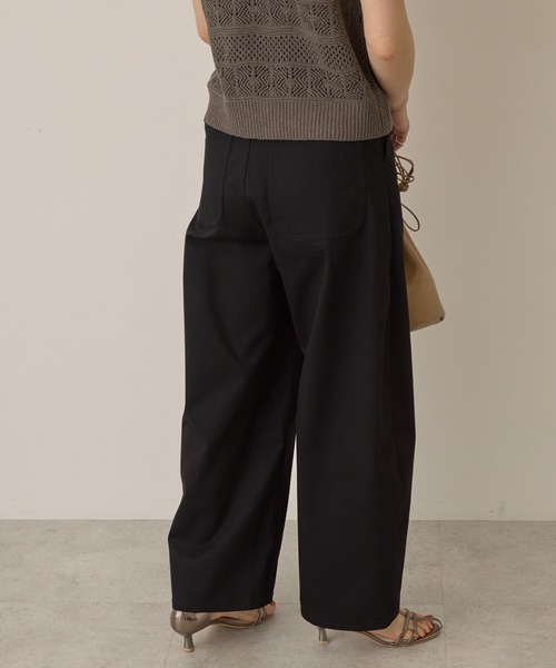 AMERICAN HOLIC（アメリカンホリック）の「ワイドエッグチノパンツ（チノパンツ・レディース・ライトベージュ/ブラック・マルチサイズ）」の14枚目の写真