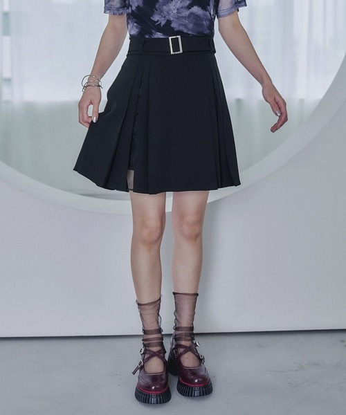 HARE（ハレ）の「タックプリーツシアースカパン(HARE)（その他パンツ・レディース・ブラック/ブラウン・FREE）」の2枚目の写真