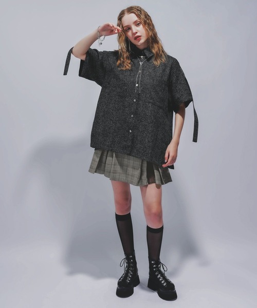 HARE（ハレ）の「タックプリーツシアースカパン(HARE)（その他パンツ・レディース・ブラック/ブラウン・FREE）」の4枚目の写真