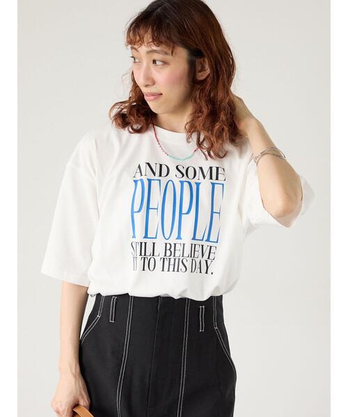 Lugnoncure（ルノンキュール）の「【接触冷感】ビッグロゴリラックスTシャツ（Tシャツ/カットソー・レディース・ネイビー/ブラック/オフホワイト・F）」の2枚目の写真