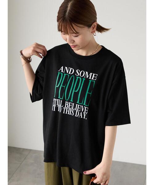 Lugnoncure（ルノンキュール）の「【接触冷感】ビッグロゴリラックスTシャツ（Tシャツ/カットソー・レディース・ネイビー/ブラック/オフホワイト・F）」の6枚目の写真