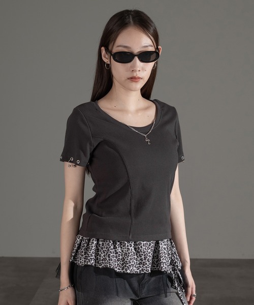apres jour mignon(アプレジュールミニョン)の「アクセ付きショートスリーブトップス【ZOZOTOWN限定アイテム】(Tシャツ/カットソー・レディース・チャコールグレー/杢グレー/ブラック・フリー/X-LARGE)」の19枚目の写真