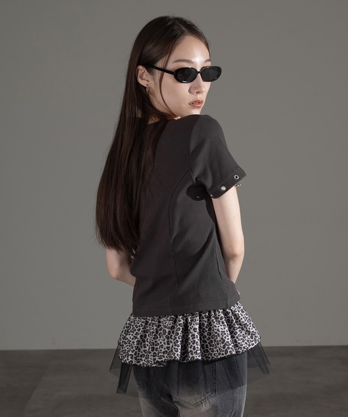apres jour mignon(アプレジュールミニョン)の「アクセ付きショートスリーブトップス【ZOZOTOWN限定アイテム】(Tシャツ/カットソー・レディース・チャコールグレー/杢グレー/ブラック・フリー/X-LARGE)」の20枚目の写真