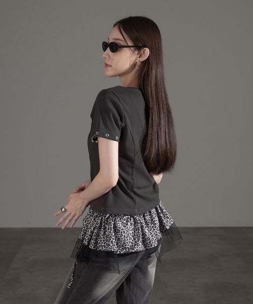 apres jour mignon(アプレジュールミニョン)の「アクセ付きショートスリーブトップス【ZOZOTOWN限定アイテム】(Tシャツ/カットソー・レディース・チャコールグレー/杢グレー/ブラック・フリー/X-LARGE)」の21枚目の写真