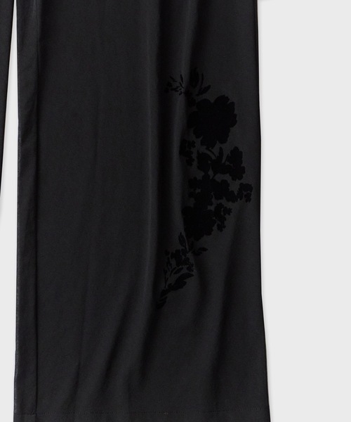 LE CIEL BLEU/ルシェルブルー Sheer Relax Pant w/Flocked Flower