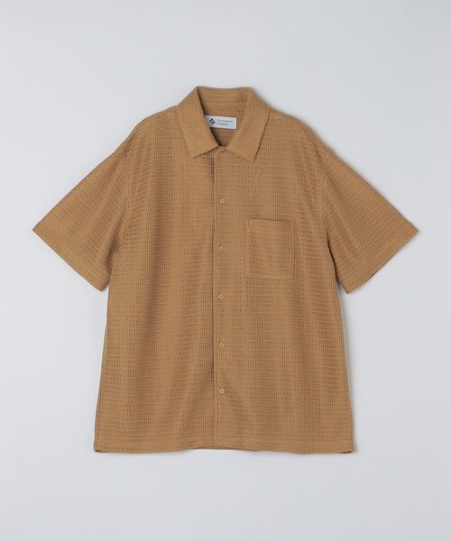 City Ambient Products（シティアンビエントプロダクツ）の「City Ambient Products: レギュラーカラー メッシュ シアー シャツ（シャツ/ブラウス・メンズ・サックスブルー/ブラック/キャメル・SMALL/LARGE/MEDIUM）」の3枚目の写真