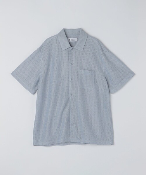 City Ambient Products（シティアンビエントプロダクツ）の「City Ambient Products: レギュラーカラー メッシュ シアー シャツ（シャツ/ブラウス・メンズ・サックスブルー/ブラック/キャメル・SMALL/LARGE/MEDIUM）」の10枚目の写真