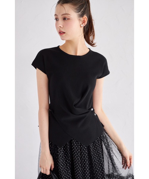 tocco closet(トッコ クローゼット)の「【ZOZO限定】アシンメトリードレープニットトップス(ニット/セーター・レディース・ブラック/その他/ホワイト・M)」の15枚目の写真