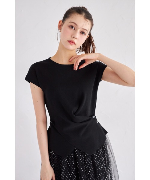 tocco closet(トッコ クローゼット)の「【ZOZO限定】アシンメトリードレープニットトップス(ニット/セーター・レディース・ブラック/その他/ホワイト・M)」の16枚目の写真