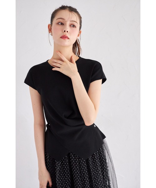 tocco closet(トッコ クローゼット)の「【ZOZO限定】アシンメトリードレープニットトップス(ニット/セーター・レディース・ブラック/その他/ホワイト・M)」の17枚目の写真