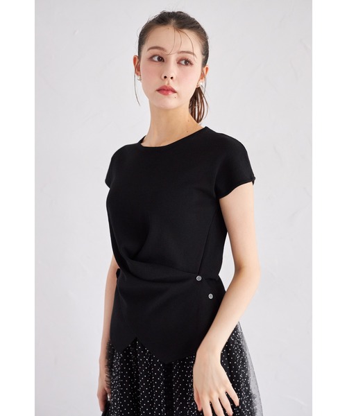 tocco closet(トッコ クローゼット)の「【ZOZO限定】アシンメトリードレープニットトップス(ニット/セーター・レディース・ブラック/その他/ホワイト・M)」の18枚目の写真