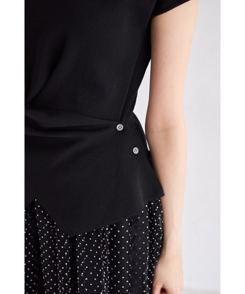 tocco closet(トッコ クローゼット)の「【ZOZO限定】アシンメトリードレープニットトップス(ニット/セーター・レディース・ブラック/その他/ホワイト・M)」の21枚目の写真