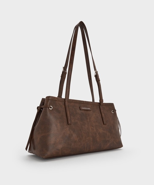 CHARLES & KEITH(チャールズ & キース)の「Noane ノアン イーロンゲイティドハンドルショルダーバッグ(ショルダーバッグ・レディース・ブラウン系その他7/オートミール/スミクロ/ダークブラウン系3/ワインレッド・M)」の20枚目の写真