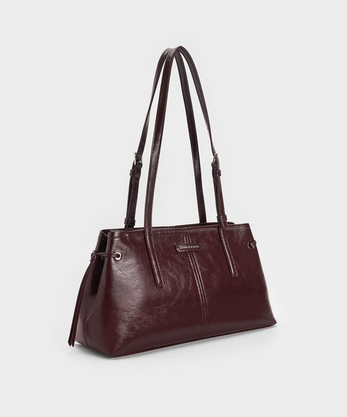 CHARLES & KEITH(チャールズ & キース)の「Noane ノアン イーロンゲイティドハンドルショルダーバッグ(ショルダーバッグ・レディース・ブラウン系その他7/オートミール/スミクロ/ダークブラウン系3/ワインレッド・M)」の7枚目の写真