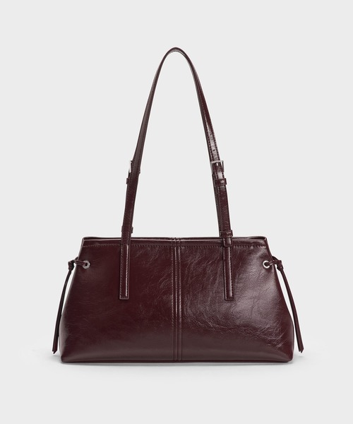 CHARLES & KEITH(チャールズ & キース)の「Noane ノアン イーロンゲイティドハンドルショルダーバッグ(ショルダーバッグ・レディース・ブラウン系その他7/オートミール/スミクロ/ダークブラウン系3/ワインレッド・M)」の8枚目の写真