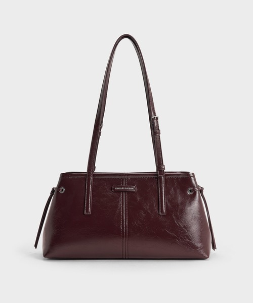CHARLES & KEITH(チャールズ & キース)の「Noane ノアン イーロンゲイティドハンドルショルダーバッグ(ショルダーバッグ・レディース・ブラウン系その他7/オートミール/スミクロ/ダークブラウン系3/ワインレッド・M)」の6枚目の写真