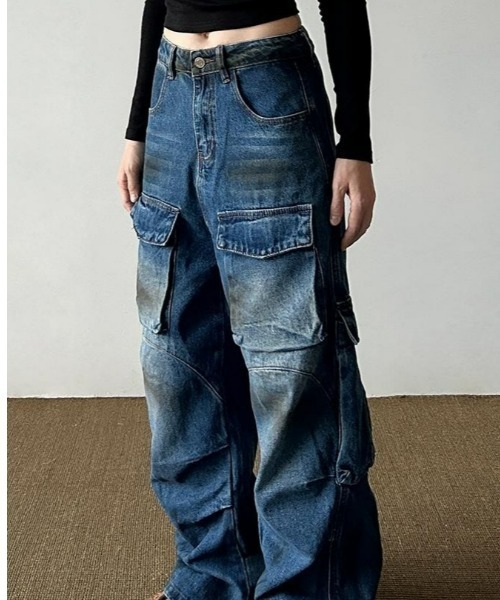 REBALANCE（リバランス）の「デニムカーゴパンツ（カーゴパンツ・メンズ・A・MEDIUM/LARGE/X-LARGE）」の3枚目の写真