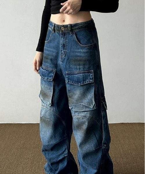 REBALANCE（リバランス）の「デニムカーゴパンツ（カーゴパンツ・メンズ・A・MEDIUM/LARGE/X-LARGE）」の4枚目の写真