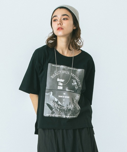 ROSE BUD(ローズバッド)の「(GENE HEAVENS)BEAUTIFUL MOMENT PHOTO TEE(Tシャツ/カットソー・レディース・ブラック/ホワイト・ONE SIZE)」の10枚目の写真