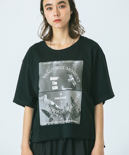 ROSE BUD(ローズバッド)の「(GENE HEAVENS)BEAUTIFUL MOMENT PHOTO TEE(Tシャツ/カットソー・レディース・ブラック/ホワイト・ONE SIZE)」の7枚目の写真