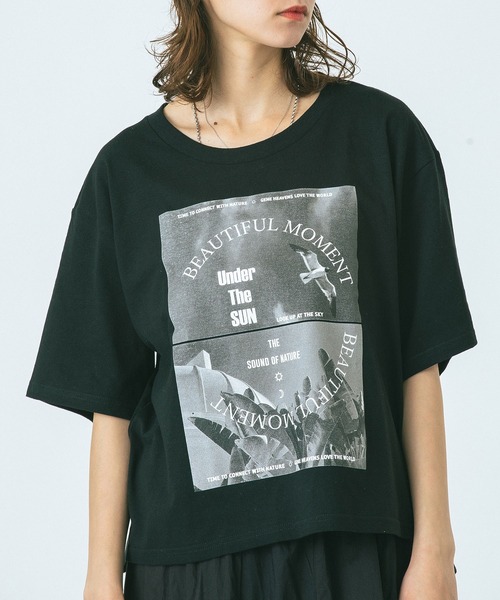 ROSE BUD(ローズバッド)の「(GENE HEAVENS)BEAUTIFUL MOMENT PHOTO TEE(Tシャツ/カットソー・レディース・ブラック/ホワイト・ONE SIZE)」の6枚目の写真