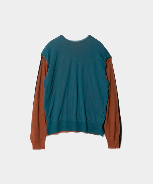 beautiful people(ビューティフルピープル)の「flip sheer wool pullover(ニット/セーター・レディース・マルチ/ブラック・38)」の2枚目の写真