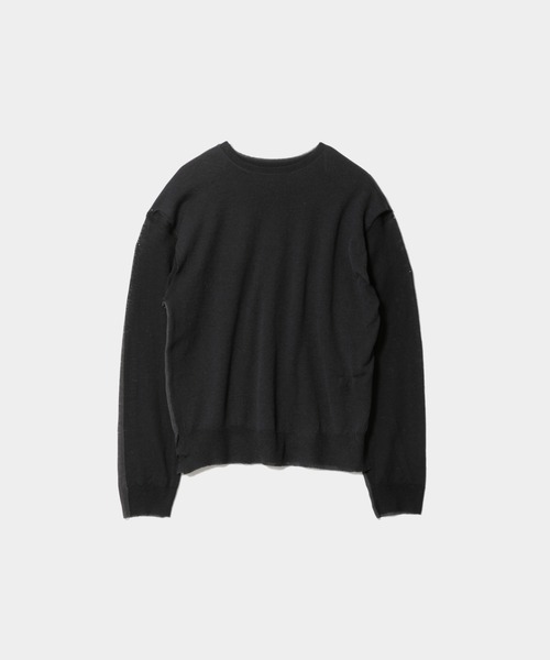 beautiful people(ビューティフルピープル)の「flip sheer wool pullover(ニット/セーター・レディース・マルチ/ブラック・38)」の1枚目の写真