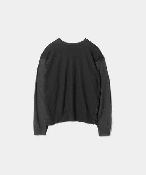 beautiful people(ビューティフルピープル)の「flip sheer wool pullover(ニット/セーター・レディース・マルチ/ブラック・38)」の4枚目の写真