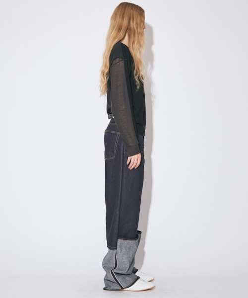 beautiful people(ビューティフルピープル)の「flip sheer wool pullover(ニット/セーター・レディース・マルチ/ブラック・38)」の7枚目の写真