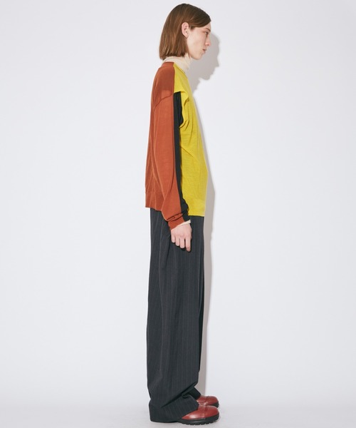 beautiful people(ビューティフルピープル)の「flip sheer wool pullover(ニット/セーター・レディース・マルチ/ブラック・38)」の6枚目の写真