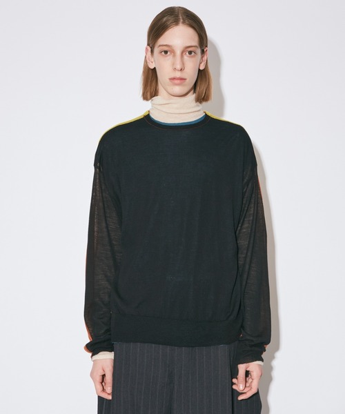 beautiful people(ビューティフルピープル)の「flip sheer wool pullover(ニット/セーター・レディース・マルチ/ブラック・38)」の10枚目の写真