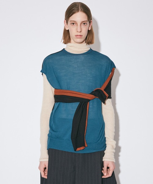 beautiful people(ビューティフルピープル)の「flip sheer wool pullover(ニット/セーター・レディース・マルチ/ブラック・38)」の14枚目の写真