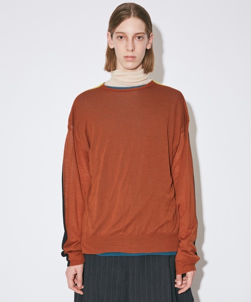 beautiful people(ビューティフルピープル)の「flip sheer wool pullover(ニット/セーター・レディース・マルチ/ブラック・38)」の12枚目の写真