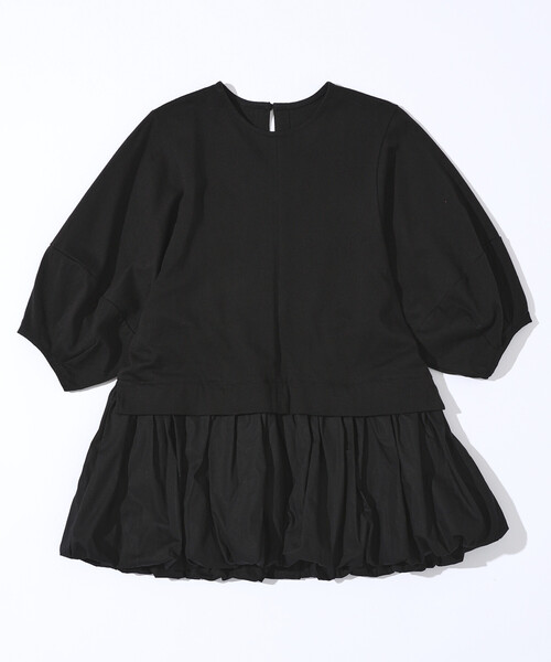 Firsthand（ファーストハンド）の「Firsthand/ファーストハンド オーガニックコットン ペプラム切り替えトップス / 5分袖Tシャツ（Tシャツ/カットソー・レディース・ブラック/その他9/ホワイト・ﾌﾘ-）」の10枚目の写真