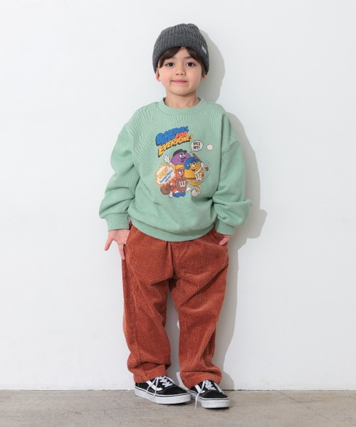 Ocean&Ground（オーシャン&グラウンド）の「BASEBALL FUNﾌﾟﾘﾝﾄｽｳｪｯﾄ（スウェット・キッズ・ブラウン/ライトグリーン/キナリ・80/90/100/110/120/130/140）」の16枚目の写真