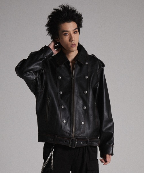 Grancy レザーブルゾン GRANCY】Napoleon Leather Blouson / ナポレオンレザーブルゾン