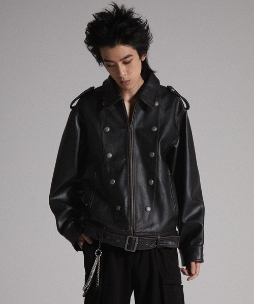 新品未使用　グランシー　レザージャケット　ブルゾン　ナポレオン　Mサイズ　本革 GRANCY】Napoleon Leather Blouson / ナポレオンレザーブルゾン