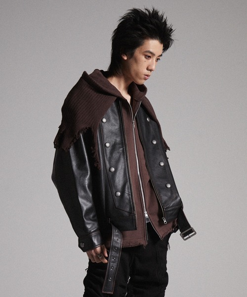 Grancy レザーブルゾン GRANCY】Napoleon Leather Blouson / ナポレオンレザーブルゾン