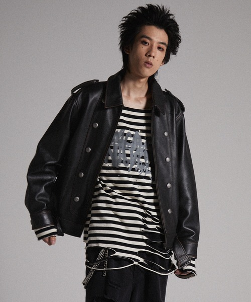 Grancy レザーブルゾン GRANCY】Napoleon Leather Blouson / ナポレオンレザーブルゾン