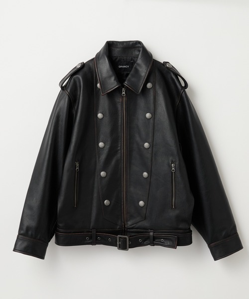 GRANCY レザーブルゾンM GRANCY】Napoleon Leather Blouson / ナポレオンレザーブルゾン