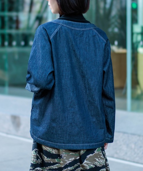 D.M.G. / ディーエムジー] 6ozデニム ワークシャツカーディガン