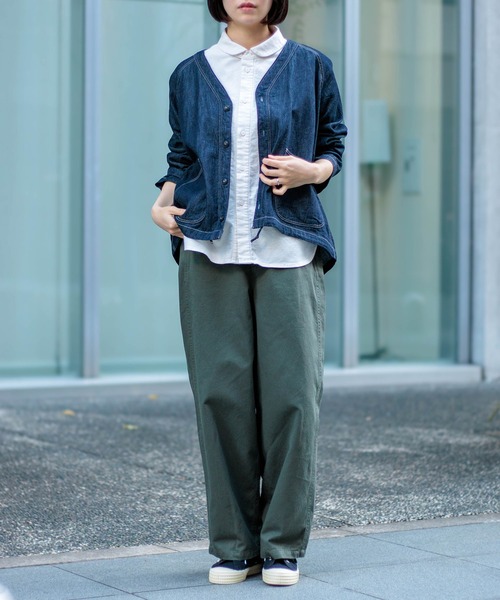 D.M.G. / ディーエムジー] 6ozデニム ワークシャツカーディガン