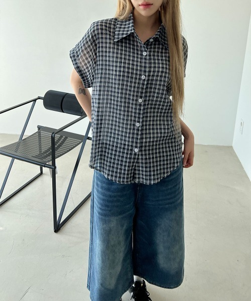 4INT.(フォイント)の「バルーン 9分丈 ハーフ デニム バミューダパンツ / Dカン付き(その他パンツ・レディース・ブラック/ライトブルー/ブルー・M/S)」の6枚目の写真
