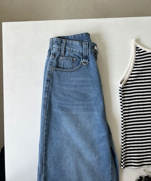 4INT.(フォイント)の「バルーン 9分丈 ハーフ デニム バミューダパンツ / Dカン付き(その他パンツ・レディース・ブラック/ライトブルー/ブルー・M/S)」の18枚目の写真
