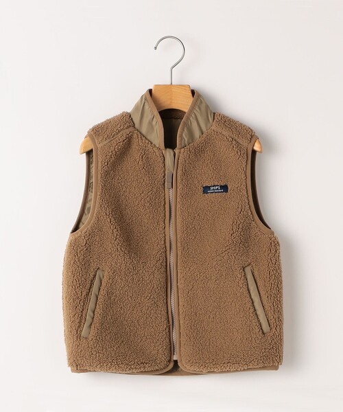 【好レギュラー】リバーシブル00s90s CHAPS ベスト Y2K SHIPS KIDS:80～90cm/〈洗濯機可能〉ボア リバーシブル ベスト