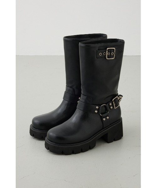 AZUL by moussy(アズールバイマウジー)の「ヴィンテージライクエンジニアブーツ(ブーツ・レディース・ブラウン/ブラック・SMALL/LARGE/MEDIUM)」の2枚目の写真