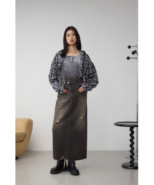 AZUL by moussy(アズールバイマウジー)の「ヴィンテージライクエンジニアブーツ(ブーツ・レディース・ブラウン/ブラック・SMALL/LARGE/MEDIUM)」の5枚目の写真