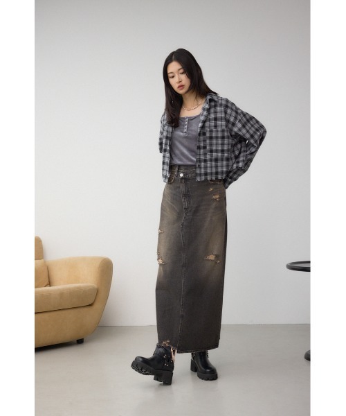 AZUL by moussy(アズールバイマウジー)の「ヴィンテージライクエンジニアブーツ(ブーツ・レディース・ブラウン/ブラック・SMALL/LARGE/MEDIUM)」の6枚目の写真